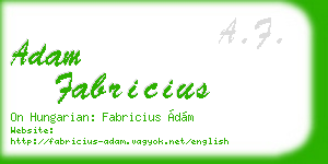 adam fabricius business card